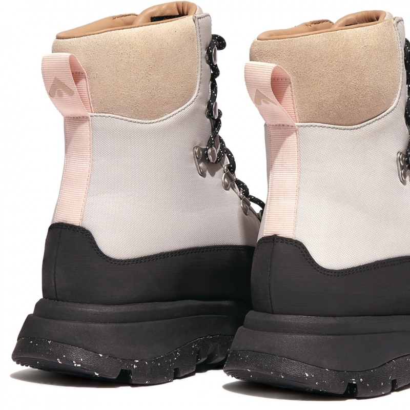 Fitflop Neo-D-Hyker Fabric Women's Rubber Boots Black / White | IE-VTUJ-19560