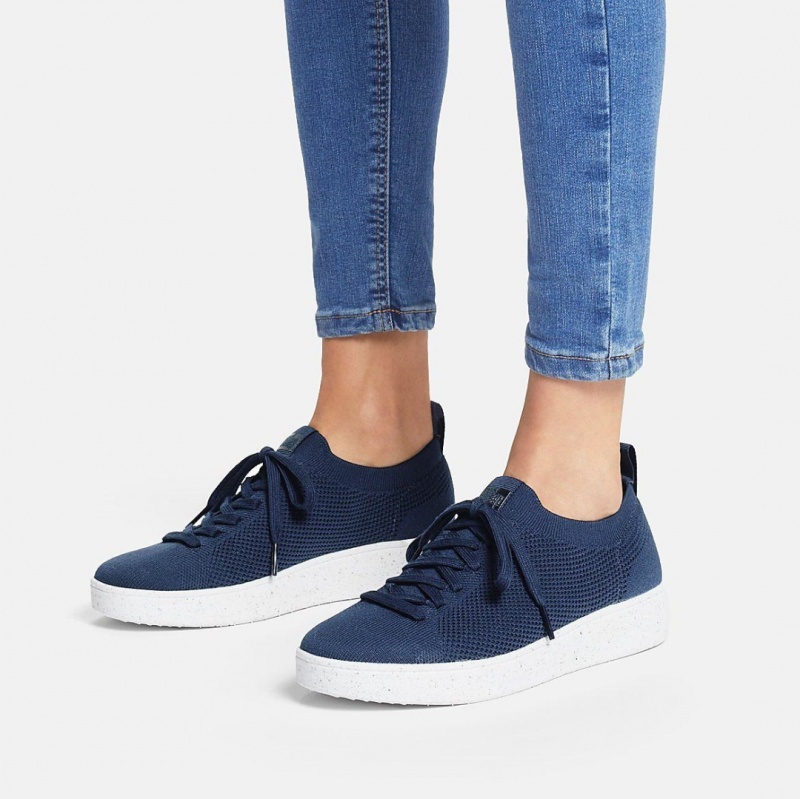 Fitflop Rally E01 Multi Knit Women's Sneakers Navy | IE-GYRI-58693