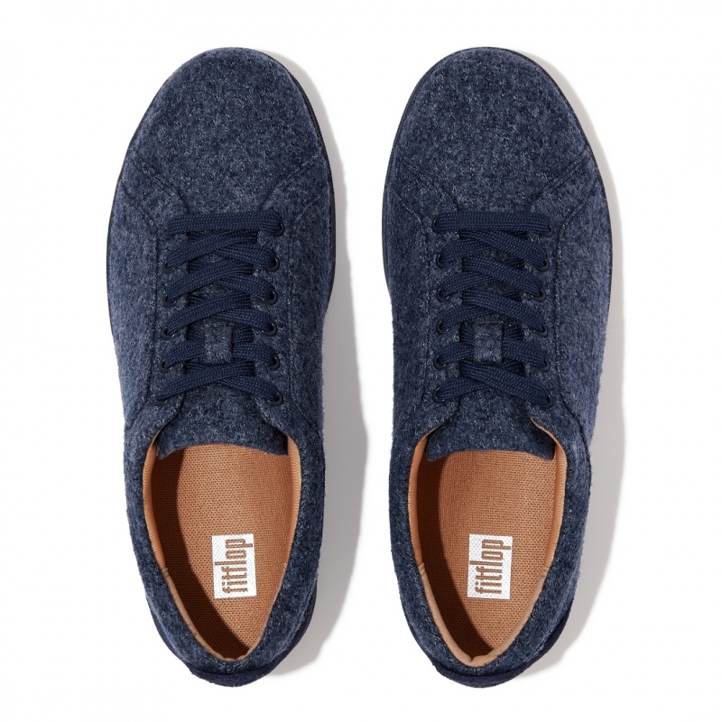 Fitflop Rally Merino Wool Women's Sneakers Navy | IE-EFJX-37204