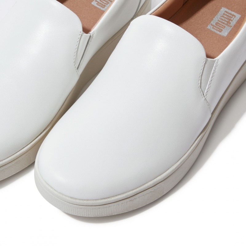 Fitflop Rally Slip On Skate Women's Sneakers White | IE-UCMQ-05826