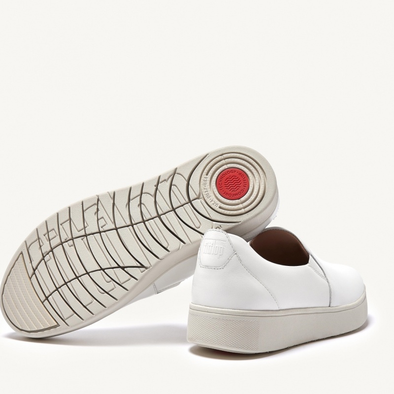 Fitflop Rally Slip On Skate Women's Sneakers White | IE-UCMQ-05826