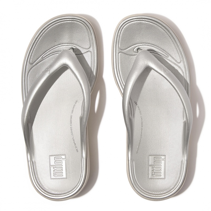 Fitflop Relieff Eva Tpu Thongs Women's Toe-Post Sandals Silver | IE-PMRI-47302