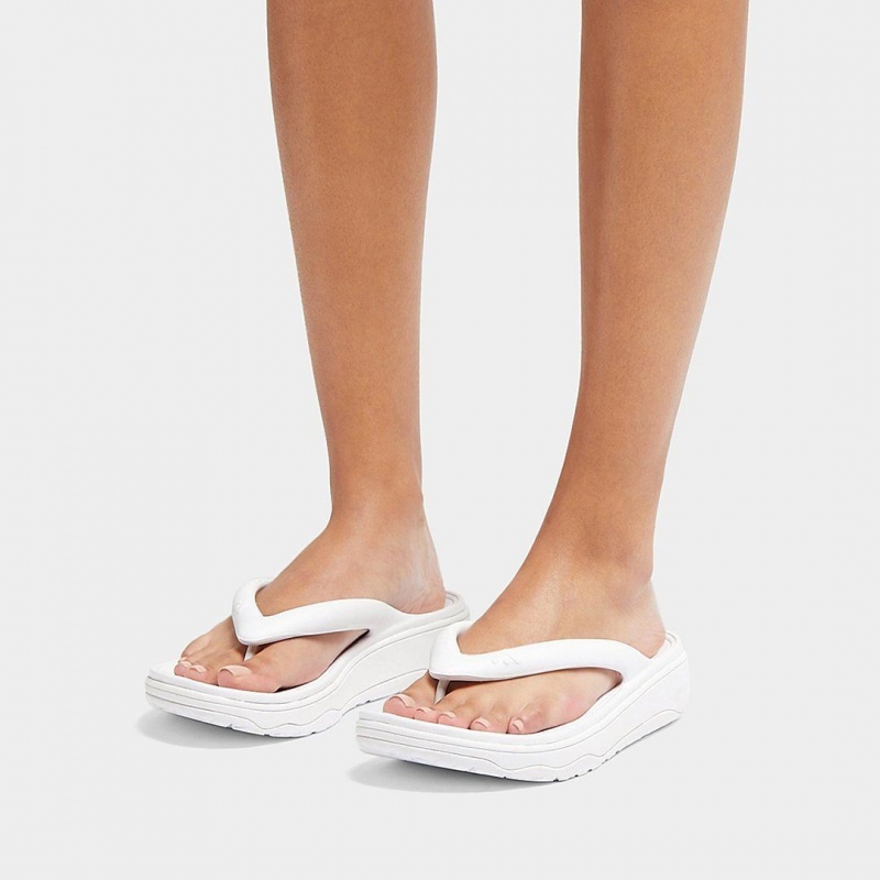 Fitflop Relieff Eva Tpu Thongs Women's Toe-Post Sandals White | IE-SANP-71569