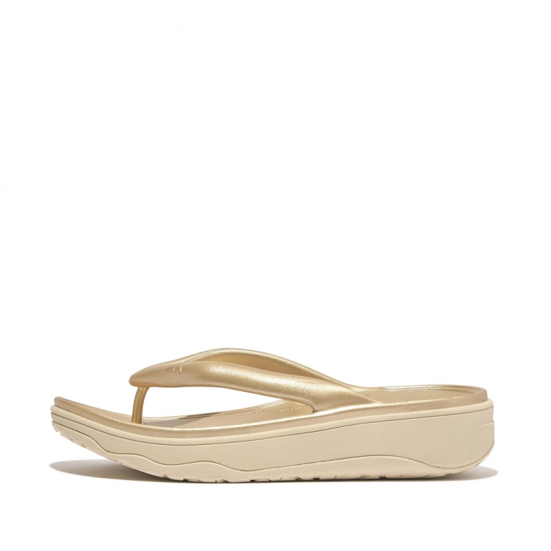 Fitflop Relieff Eva Tpu Thongs Women\'s Toe-Post Sandals Gold | IE-FQZR-92173