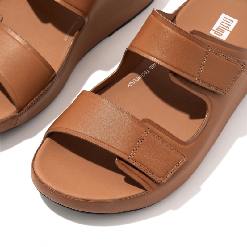 Fitflop Samel Adjustable Men's Slippers Brown | IE-DZSK-24689