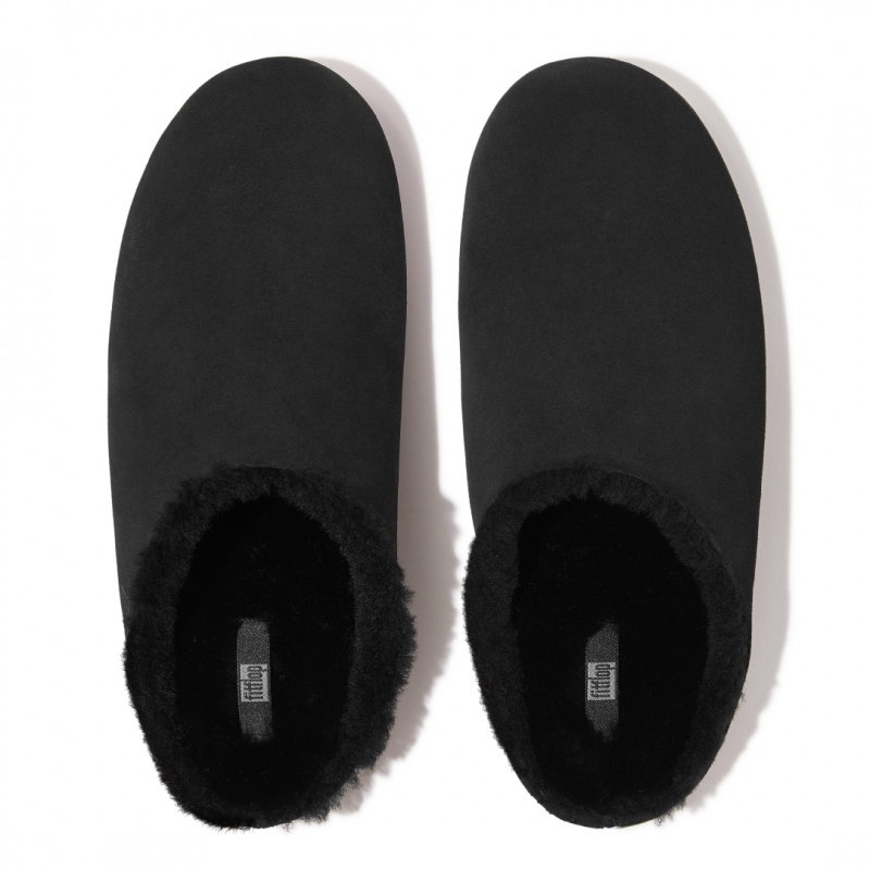 Fitflop Shove Men's Slippers Black | IE-KALF-58620