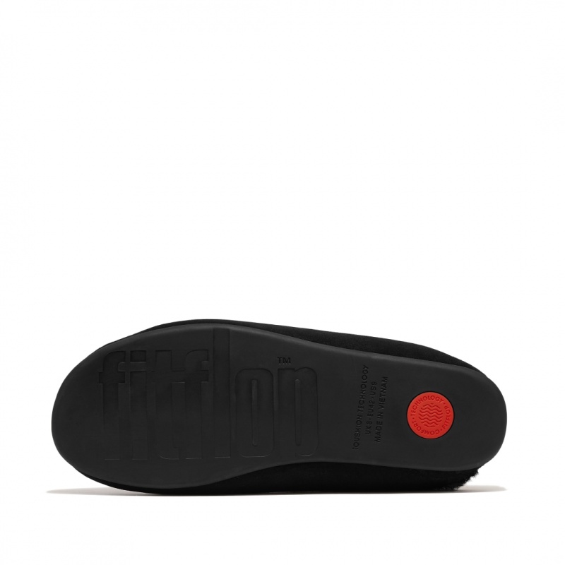 Fitflop Shove Men's Slippers Black | IE-KALF-58620