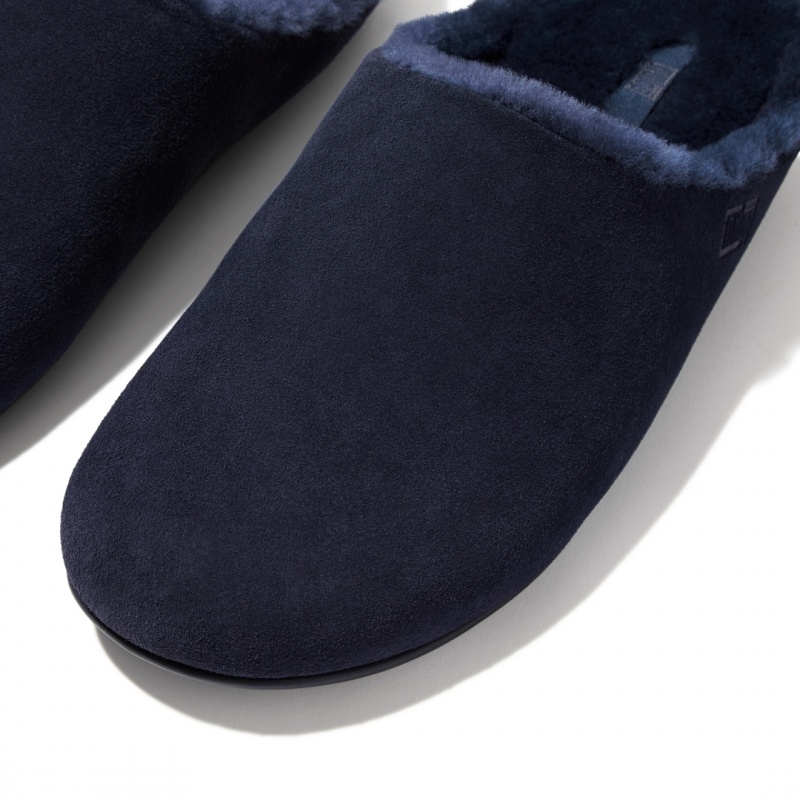 Fitflop Shove Men's Slippers Blue | IE-UGSX-13904