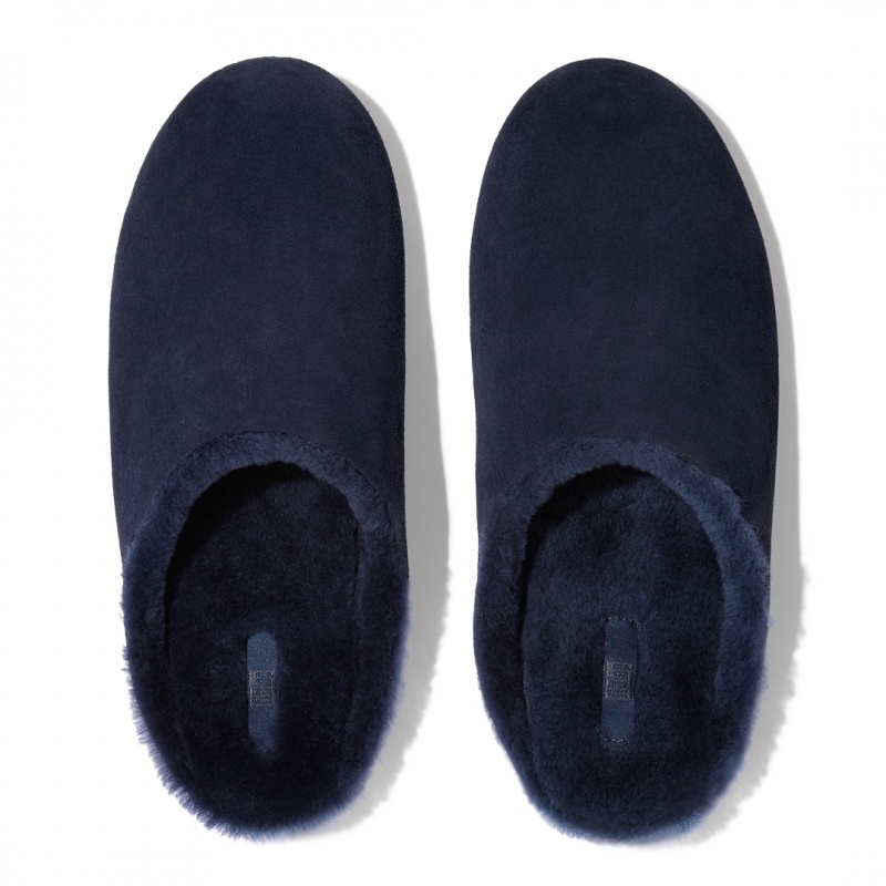 Fitflop Shove Men's Slippers Blue | IE-UGSX-13904