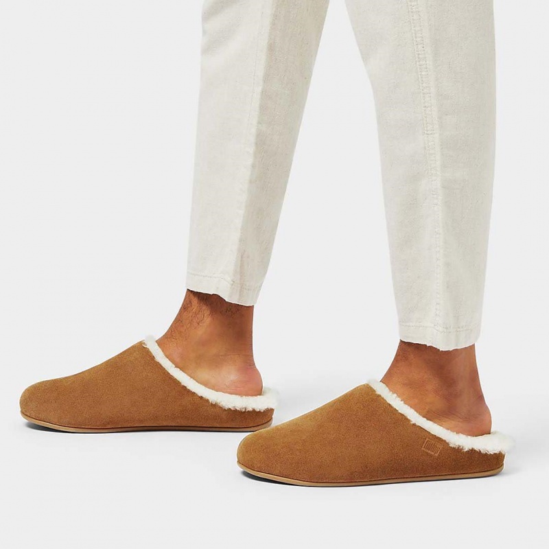 Fitflop Shove Men's Slippers Light Brown | IE-JIKR-28493