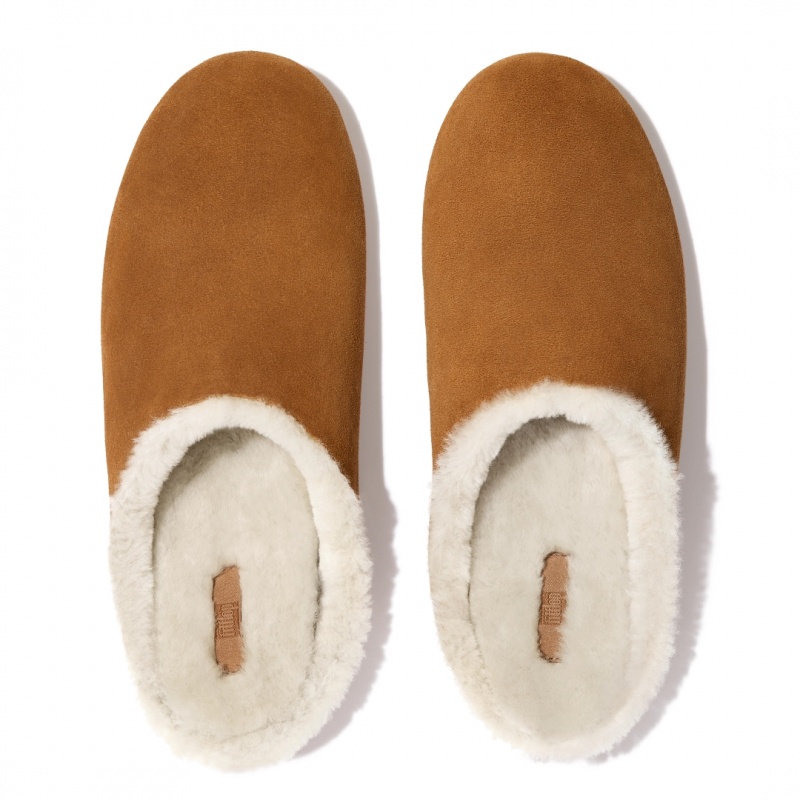 Fitflop Shove Men's Slippers Light Brown | IE-JIKR-28493