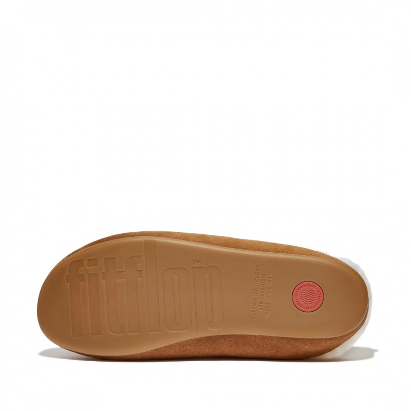 Fitflop Shove Men's Slippers Light Brown | IE-JIKR-28493