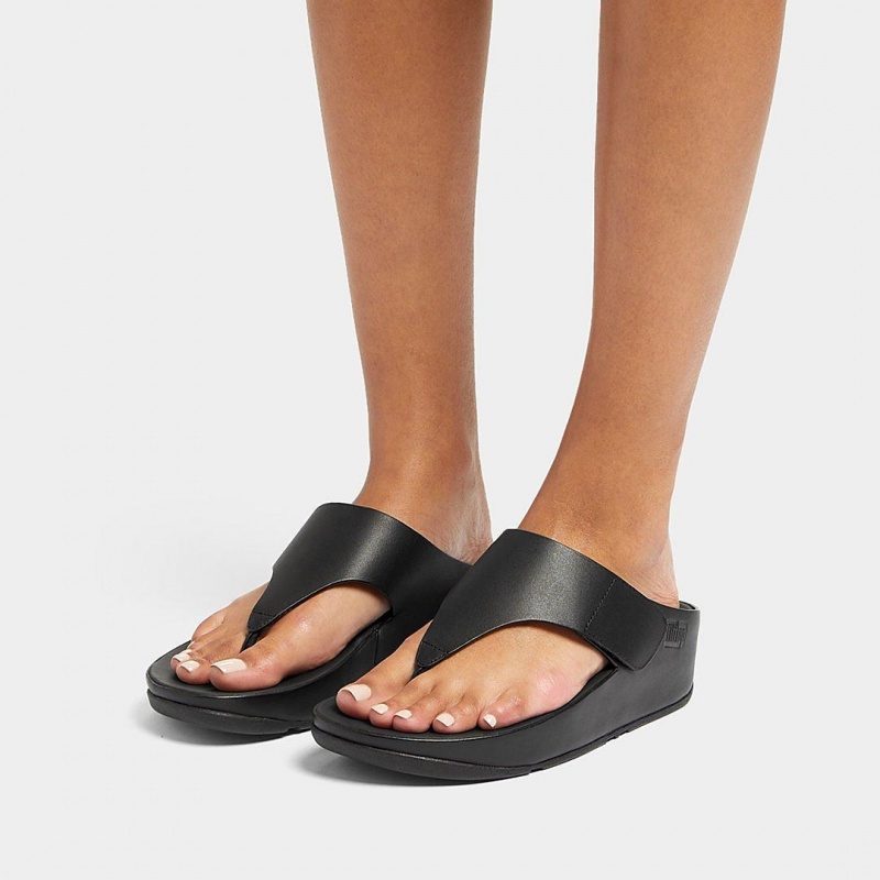 Fitflop Shuv Toe Thongs Women's Thongs Black | IE-IXFT-72108