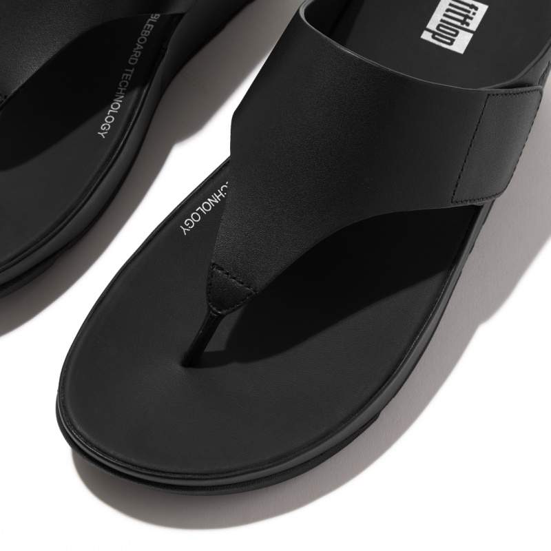 Fitflop Shuv Toe Thongs Women's Thongs Black | IE-IXFT-72108