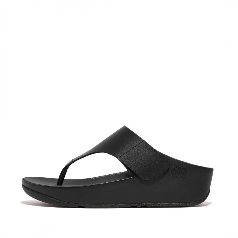 Fitflop Shuv Toe Thongs Women\'s Thongs Black | IE-IXFT-72108