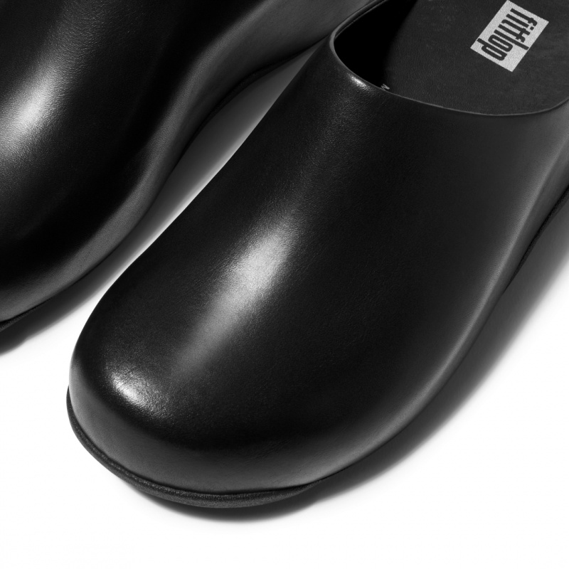 Fitflop Shuv Wipe Clean Women's Clogs Black | IE-DKNW-41709