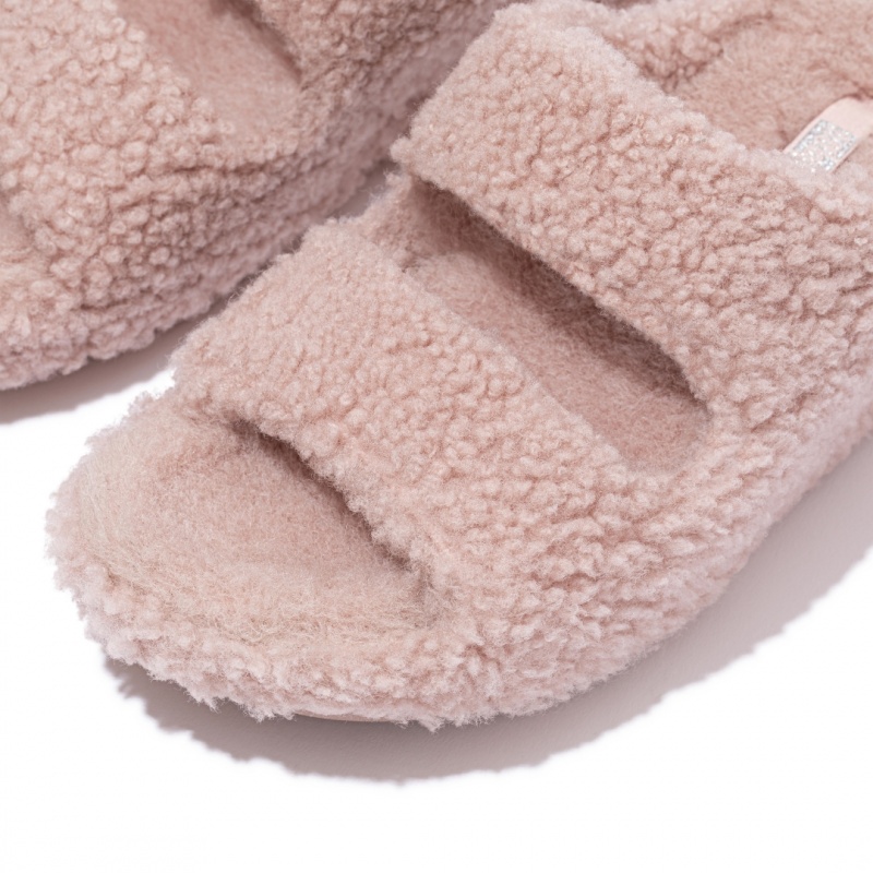 Fitflop Shuv Wool Shearling Women's Slippers Pink | IE-KHEJ-75346