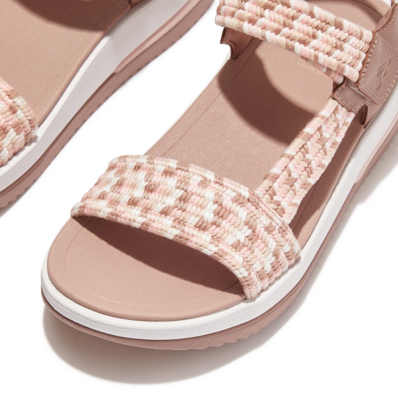 Fitflop Surff Cotton Webbing Back Strap Women's Sandals Beige | IE-QCTI-70528