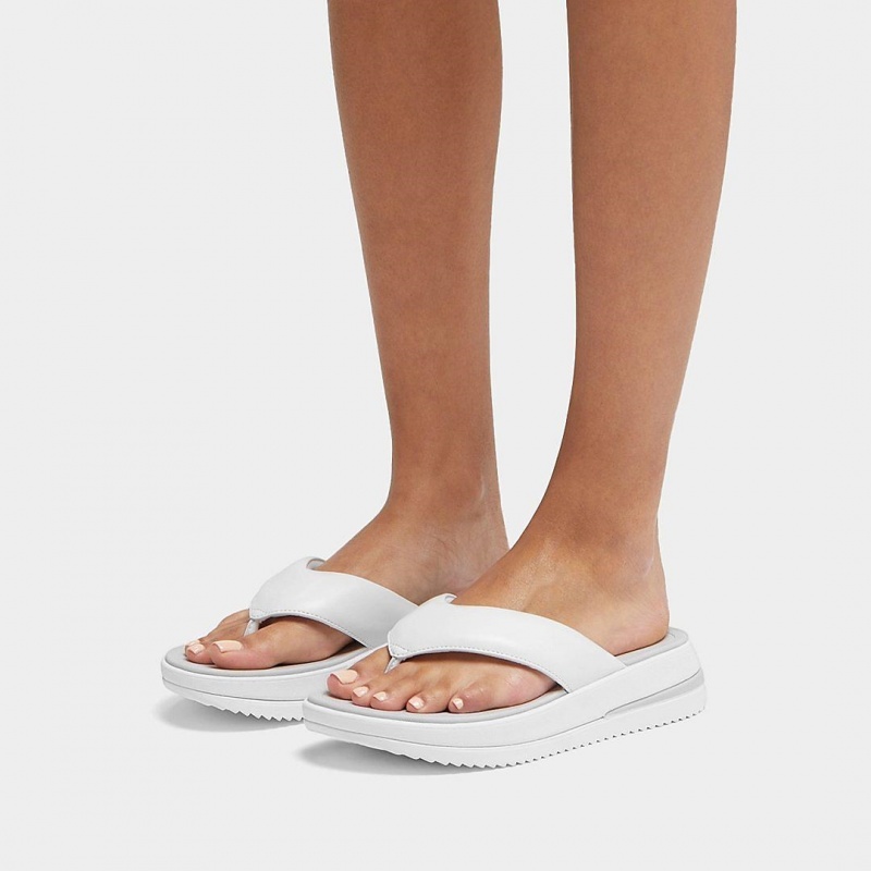 Fitflop Surff Toe Thongs Women's Thongs White | IE-MWYV-83504