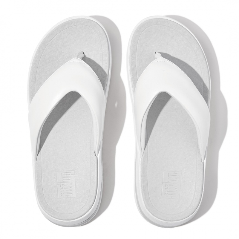 Fitflop Surff Toe Thongs Women's Thongs White | IE-MWYV-83504