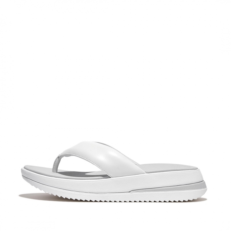 Fitflop Surff Toe Thongs Women\'s Thongs White | IE-MWYV-83504