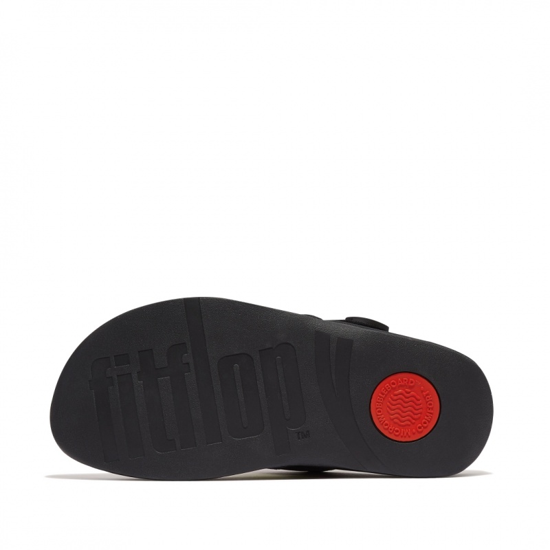 Fitflop Trakk Ii Polyester Faux Toe Men's Thongs Black | IE-FKZS-56823