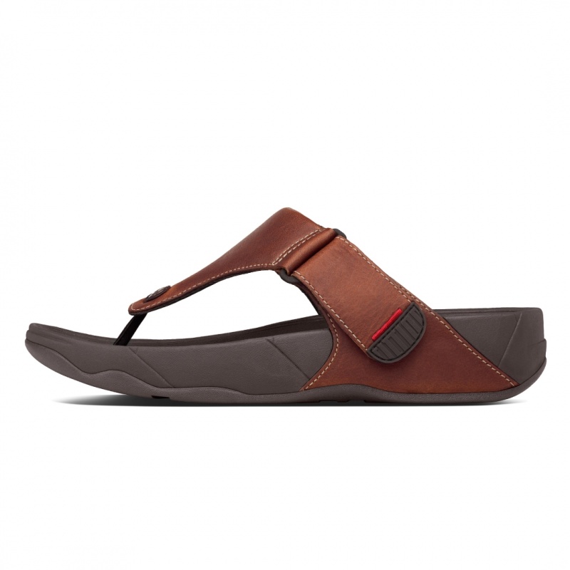 Fitflop Trakk Ii Toe Men's Thongs Brown | IE-ZOUA-37581