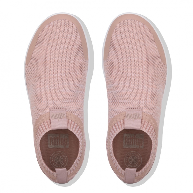 Fitflop Uberknit Nylon Mix Knit Tpu Rubber Women's Sneakers Pink | IE-UHMS-58274