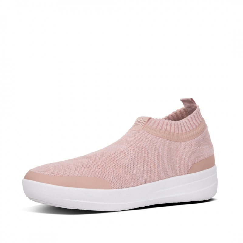 Fitflop Uberknit Nylon Mix Knit Tpu Rubber Women's Sneakers Pink | IE-UHMS-58274