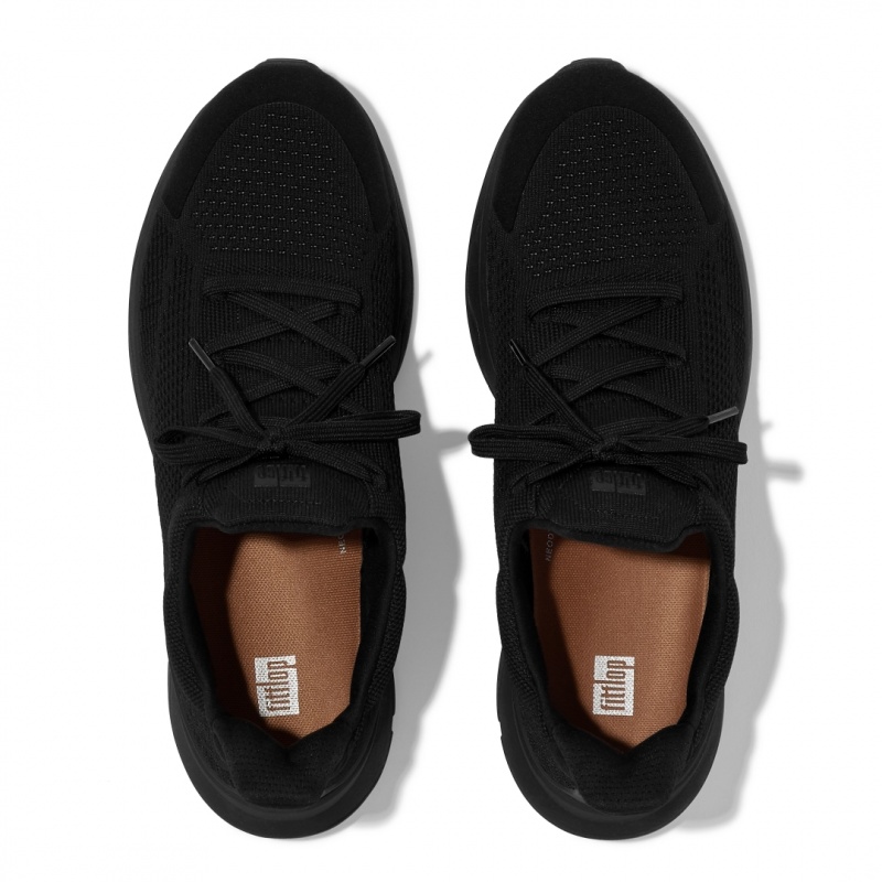 Fitflop Vitamin Ffx Knit Sports Men's Sneakers Black | IE-RNWI-14239