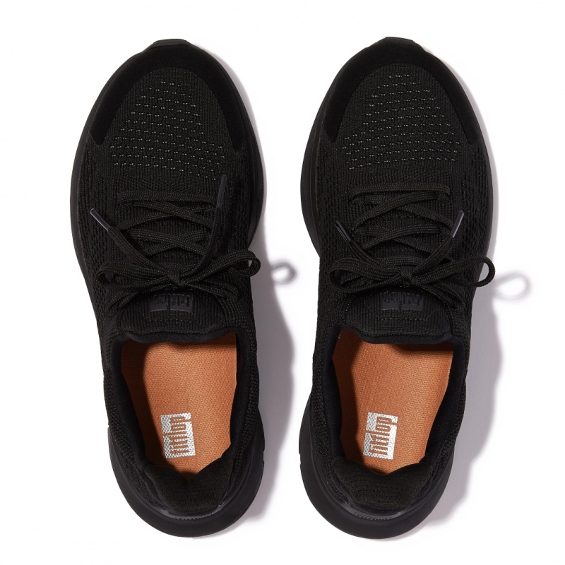 Fitflop Vitamin Ffx Knit Sports Women's Sneakers Black | IE-RVEW-23048