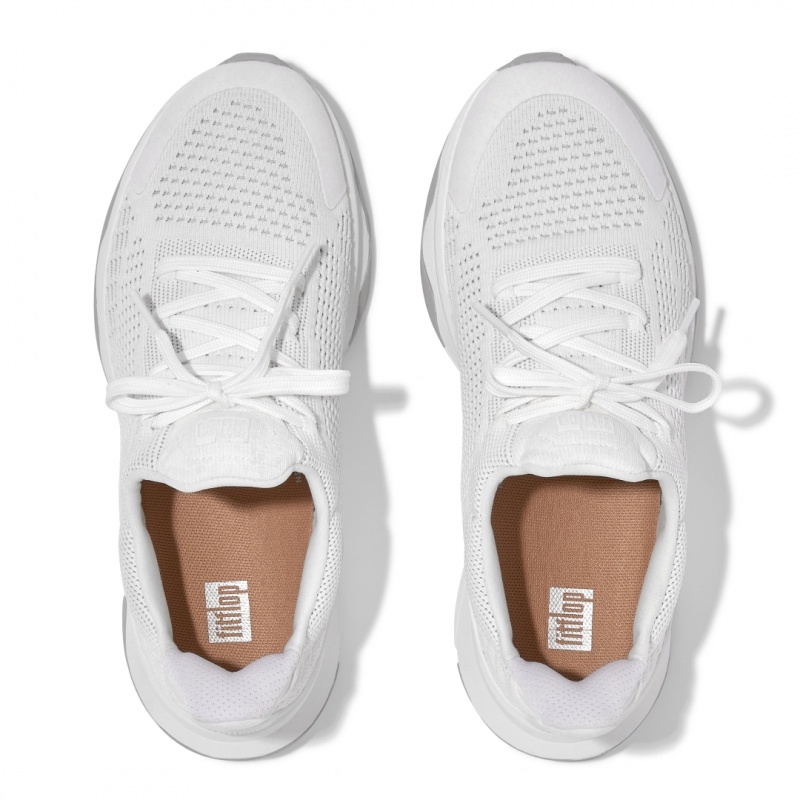 Fitflop Vitamin Ffx Knit Sports Women's Sneakers White | IE-XZDM-54298