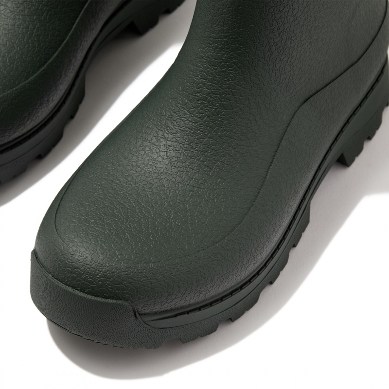 Fitflop Wonderwelly Atb Natural Mix Welly Women's Rubber Boots Deep Green | IE-NHUD-07591