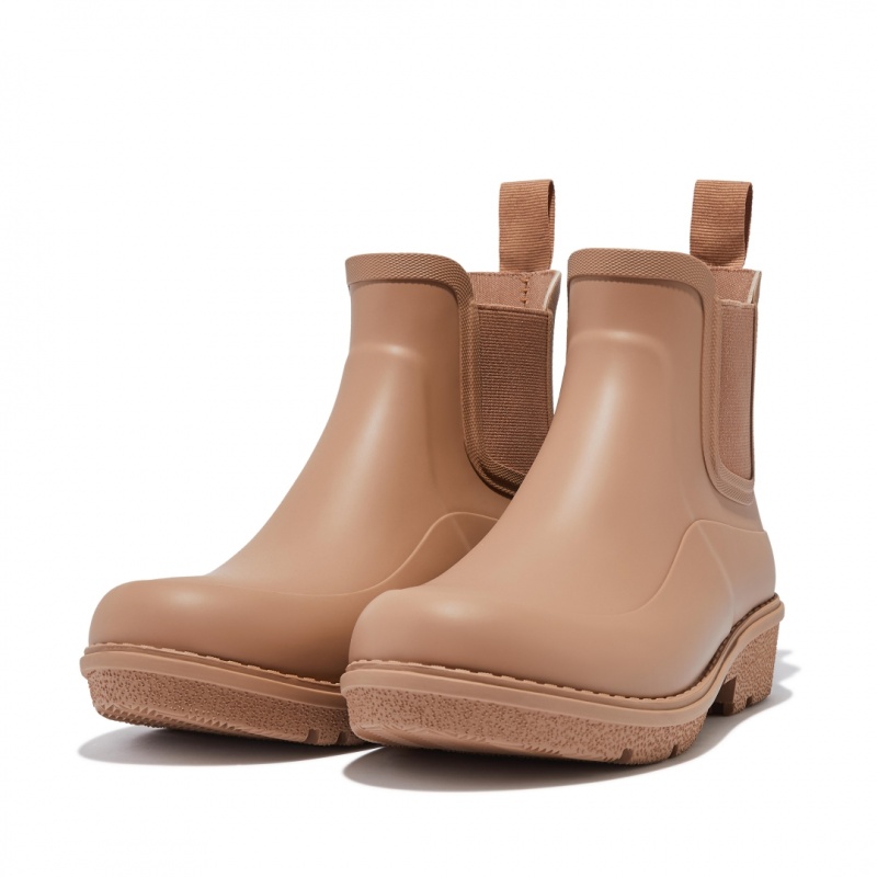 Fitflop Wonderwelly Chelsea Women's Rain Boots Light Brown | IE-BVSQ-51360