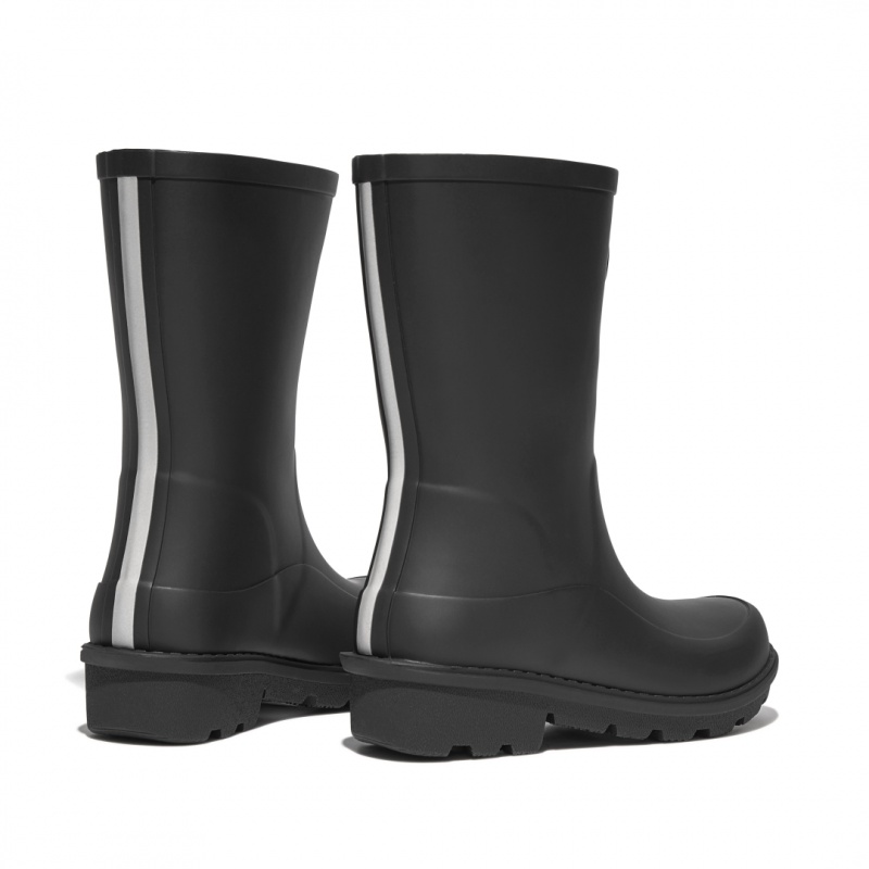 Fitflop Wonderwelly Natural Mix Welly Kids'' Rubber Boots Black | IE-YXKS-89715