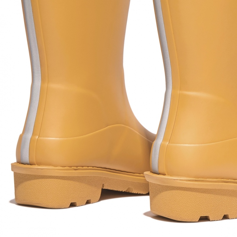 Fitflop Wonderwelly Natural Mix Welly Kids'' Rubber Boots Yellow | IE-XGLJ-38092