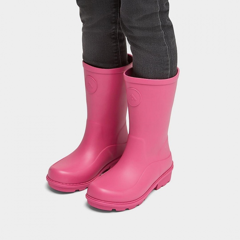 Fitflop Wonderwelly Natural Mix Welly Kids'' Rubber Boots Pink | IE-ULKP-74865