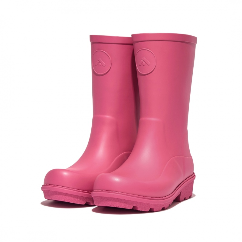 Fitflop Wonderwelly Natural Mix Welly Kids'' Rubber Boots Pink | IE-ULKP-74865