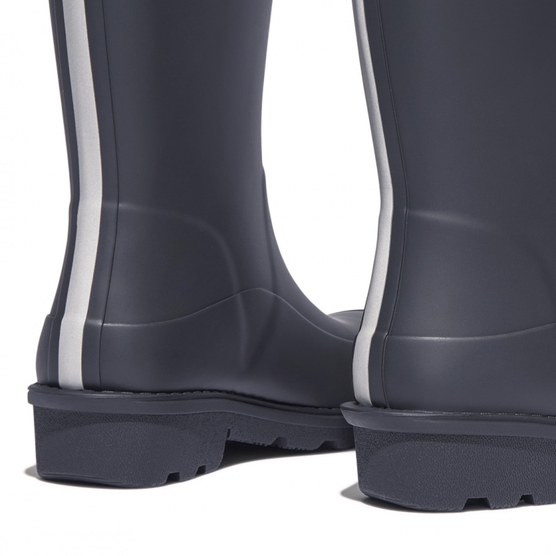 Fitflop Wonderwelly Natural Mix Welly Kids'' Rubber Boots Black | IE-UCGT-85670