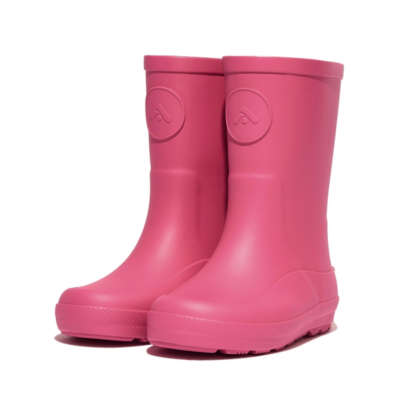 Fitflop Wonderwelly Natural Rubber Mix Kids'' Rain Boots Pink | IE-QPAO-43568