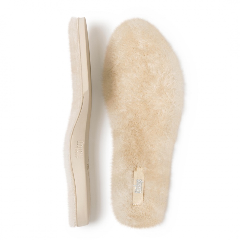 Fitflop Wonderwelly Shearling Ankle Boots Women's Insoles White | IE-YTAH-13048