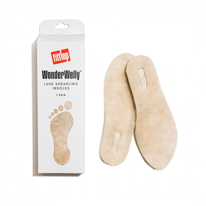 Fitflop Wonderwelly Shearling Ankle Boots Women's Insoles White | IE-YTAH-13048