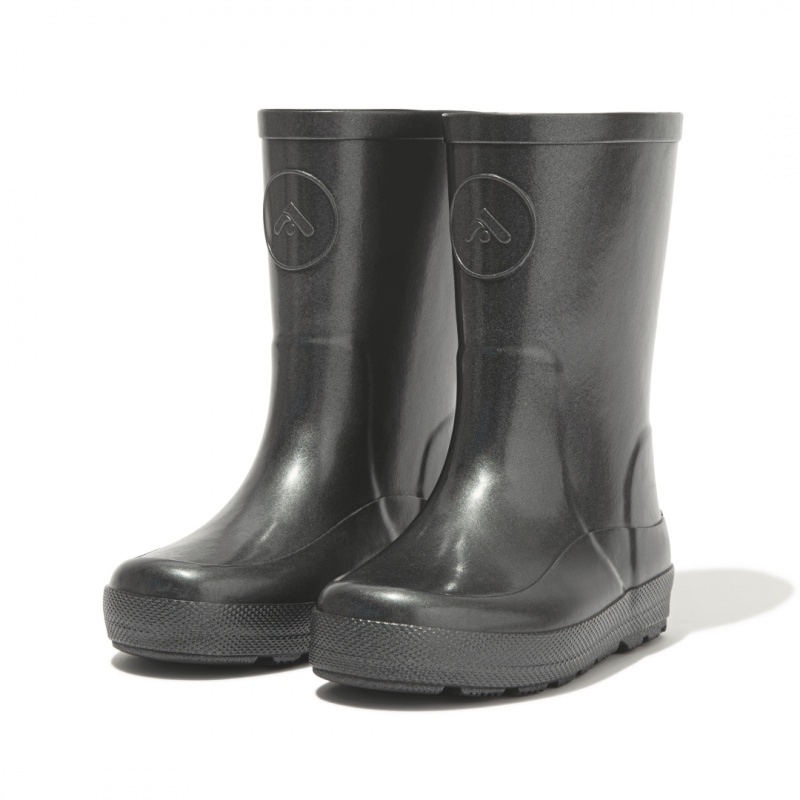 Fitflop Wonderwelly Welly Kids'' Rubber Boots Black | IE-KUFQ-92413