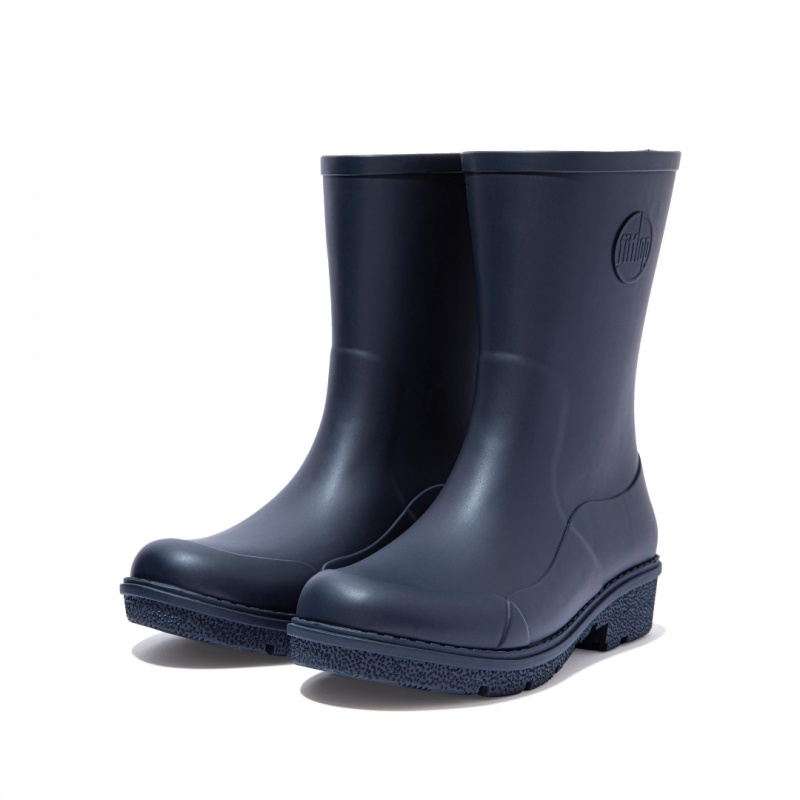 Fitflop Wonderwelly Women's Rain Boots Navy | IE-MTOR-20517